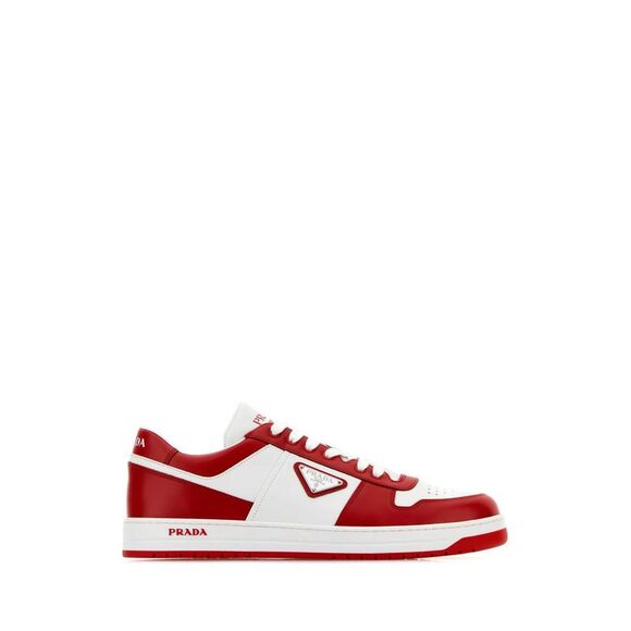 Prada Men Two-Tone Leather Downtown Sneakers - Picture 1 of 2